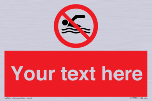 Custom prohibition no swimming